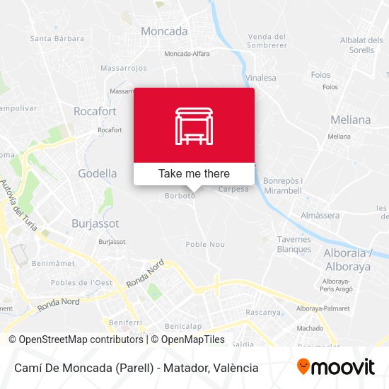 Camí De Moncada (Parell) - Matador map