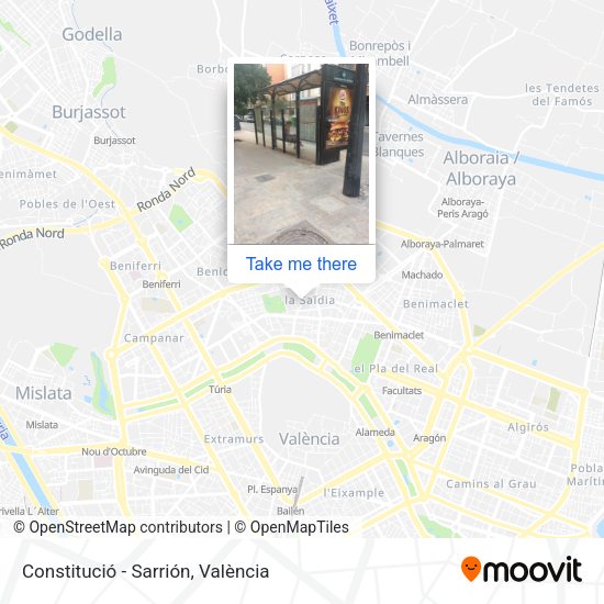 Constitució - Sarrión map