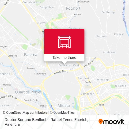 Doctor Soriano Benlloch - Rafael Tenes Escrich map
