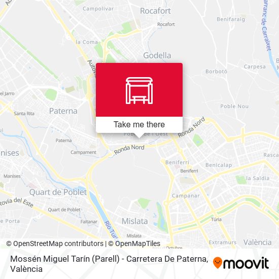 mapa Mossén Miguel Tarín (Parell) - Carretera De Paterna