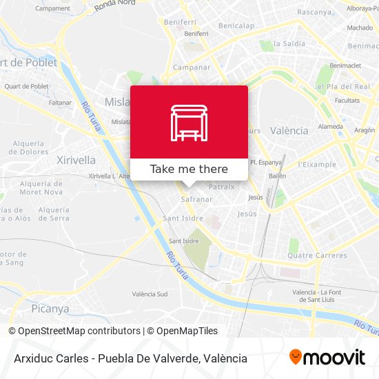 mapa Arxiduc Carles - Puebla De Valverde