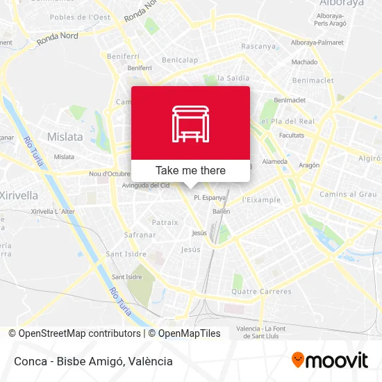 Conca - Bisbe Amigó map