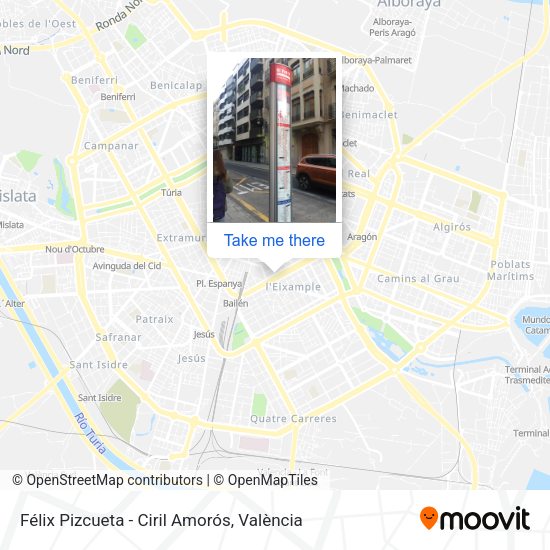 Félix Pizcueta - Ciril Amorós map