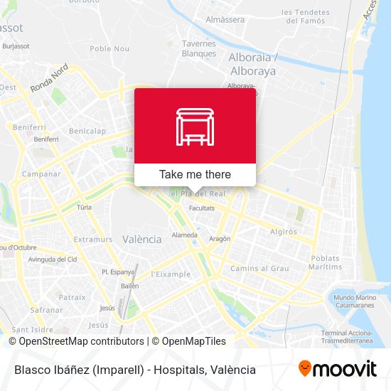 Blasco Ibáñez (Imparell) - Hospitals map