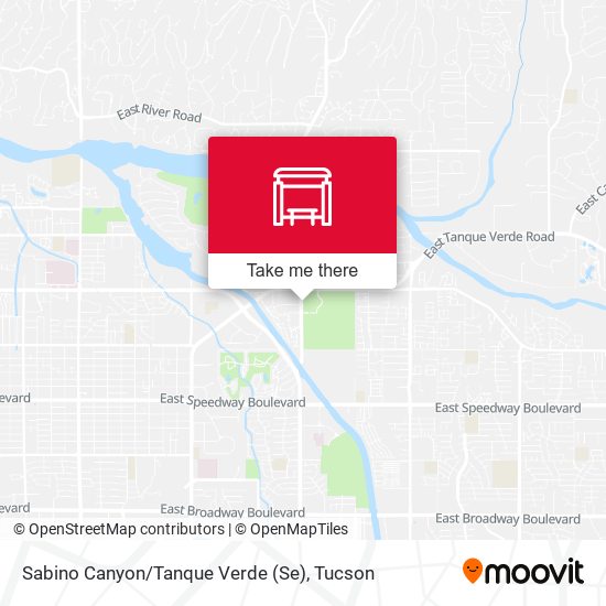 Mapa de Sabino Canyon / Tanque Verde (Se)