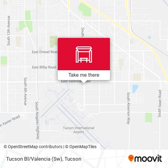 Tucson Bl/Valencia (Sw) map