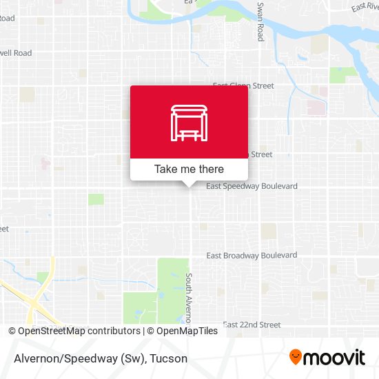 Alvernon/Speedway (Sw) map