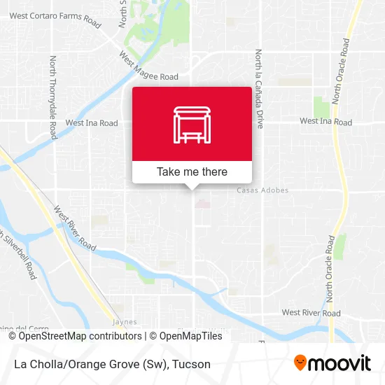 La Cholla/Orange Grove (Sw) map