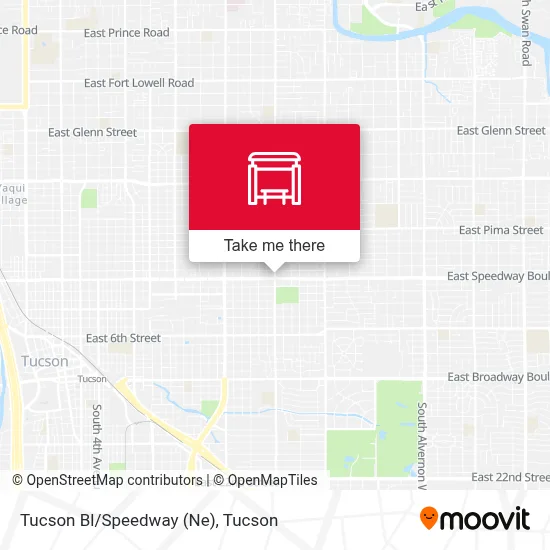 Tucson Bl/Speedway (Ne) map