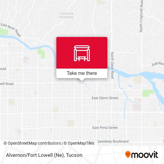 Alvernon/Fort Lowell (Ne) map