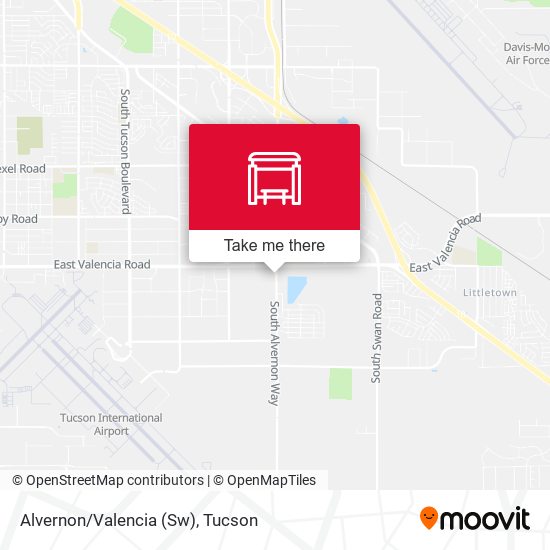 Alvernon/Valencia (Sw) map