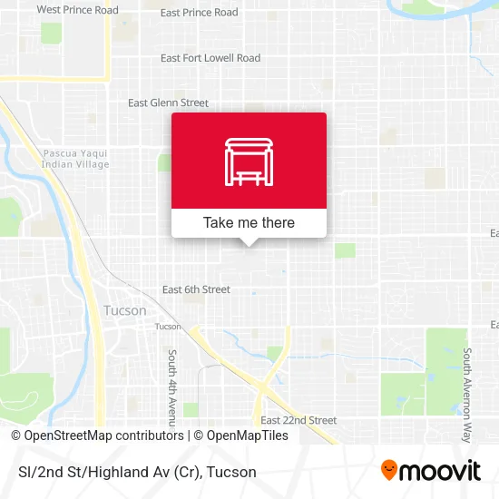 Mapa de Sl/2nd St/Highland Av (Cr)