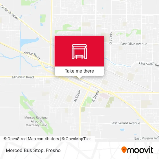 Mapa de Merced Bus Stop