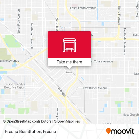Fresno Bus Station map