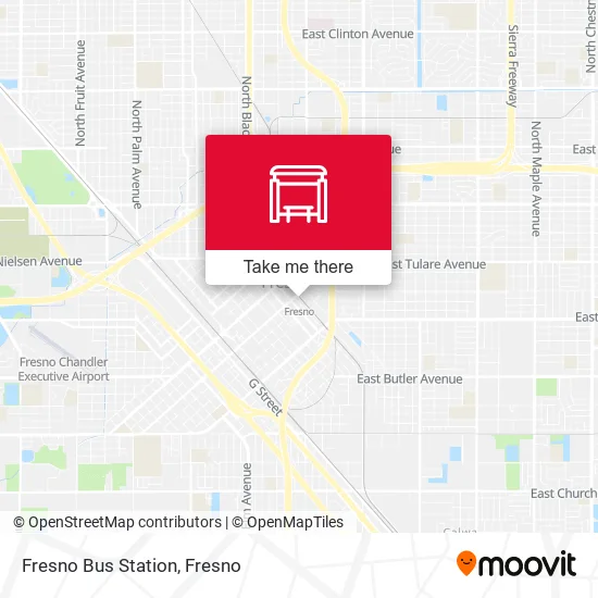 Fresno Bus Station map