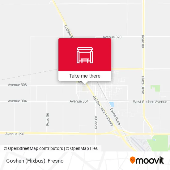 Mapa de Goshen (Flixbus)