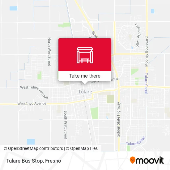 Mapa de Tulare Bus Stop