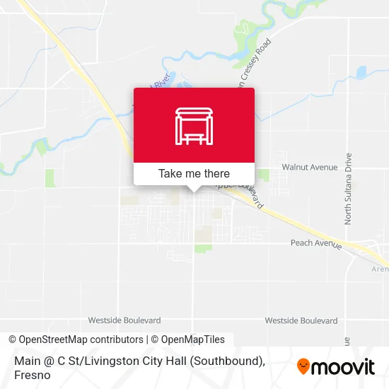 Mapa de Main @ C St / Livingston City Hall (Southbound)