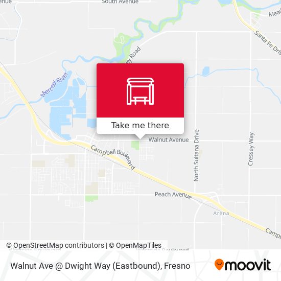 Walnut Ave @ Dwight Way (Eastbound) map