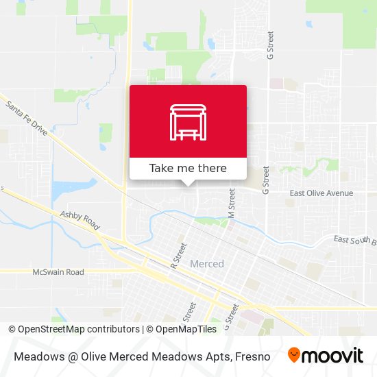 Mapa de Meadows @ Olive Merced Meadows Apts