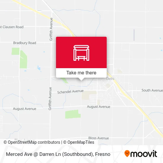 Mapa de Merced Ave @ Darren Ln (Southbound)