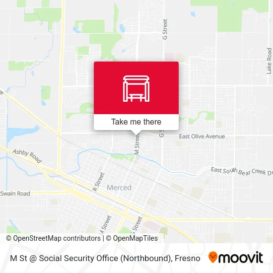 Mapa de M St @ Social Security Office (Northbound)