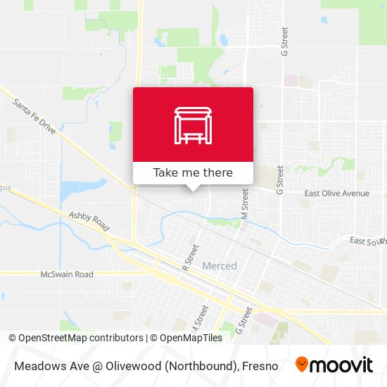 Meadows Ave @ Olivewood (Northbound) map