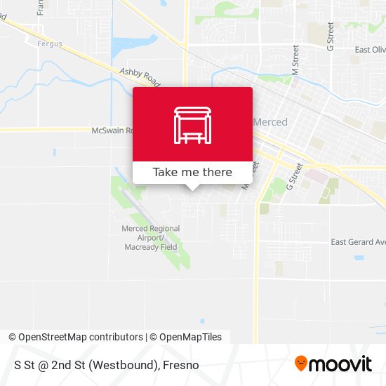 Mapa de S St @ 2nd St (Westbound)