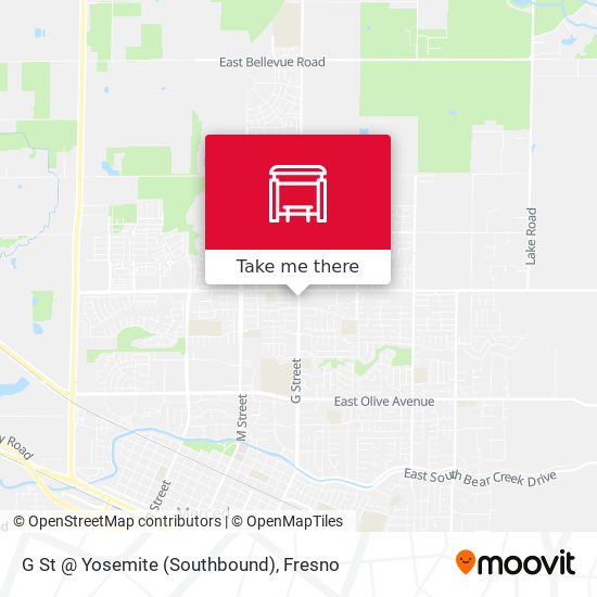 G St @ Yosemite (Southbound) map