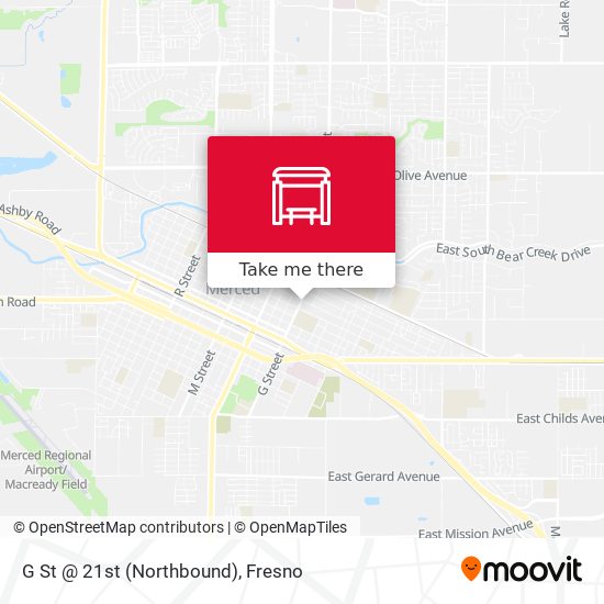G St @ 21st (Northbound) map