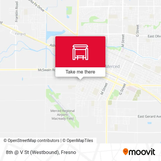 Mapa de 8th @ V St (Westbound)