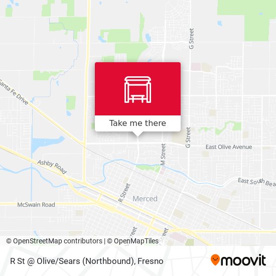 R St @ Olive / Sears (Northbound) map