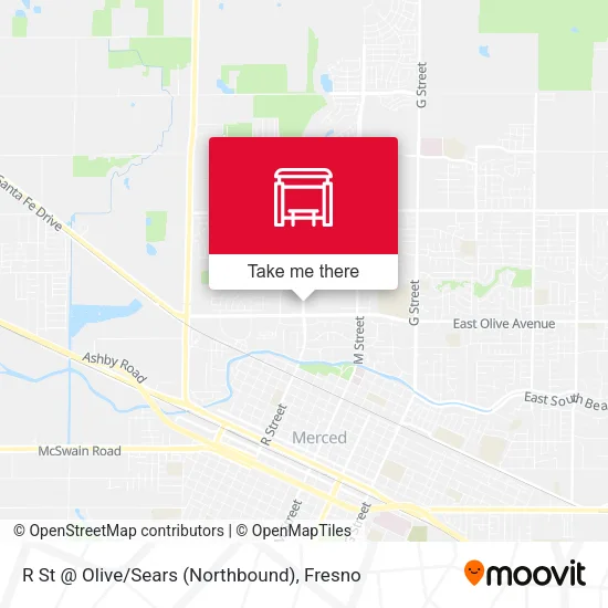 Mapa de R St @ Olive / Sears (Northbound)