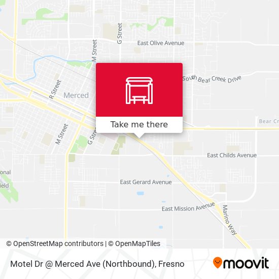 Mapa de Motel Dr @ Merced Ave (Northbound)