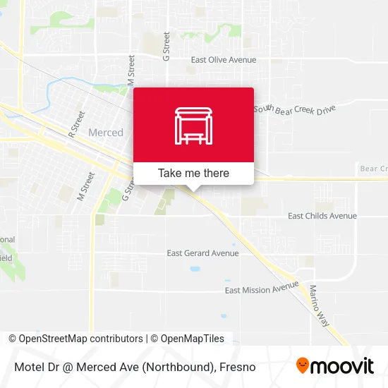 Mapa de Motel Dr @ Merced Ave (Northbound)