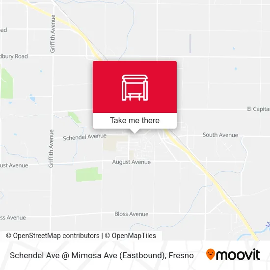Mapa de Schendel Ave @ Mimosa Ave (Eastbound)