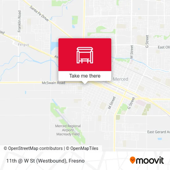 Mapa de 11th @ W St (Westbound)