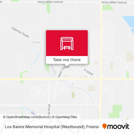 Los Banos Memorial Hospital (Westbound) map