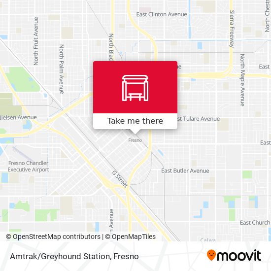 Mapa de Amtrak/Greyhound Station