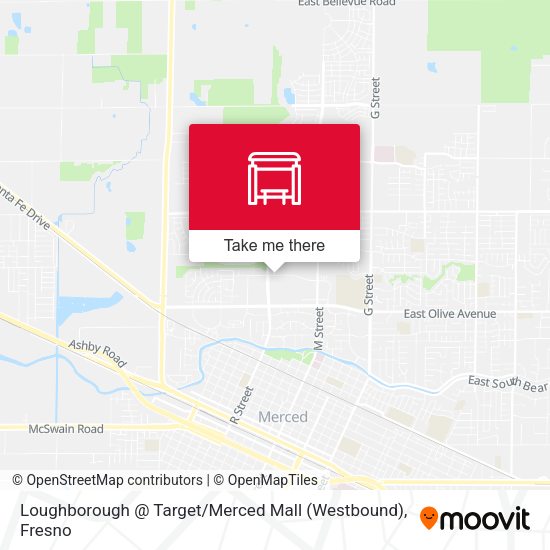 Loughborough @ Target / Merced Mall (Westbound) map