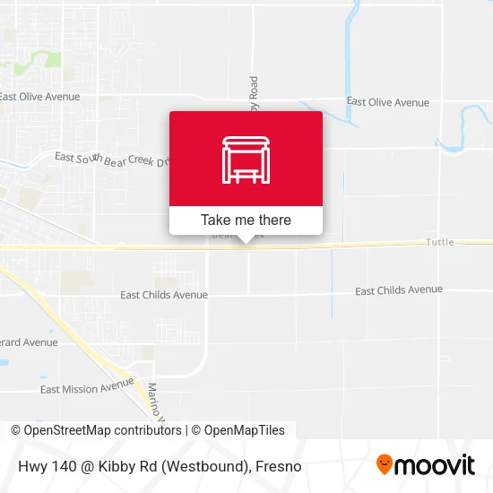 Mapa de Hwy 140 @ Kibby Rd (Westbound)
