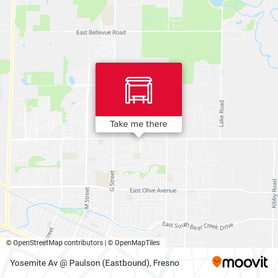 Mapa de Yosemite Av @ Paulson (Eastbound)