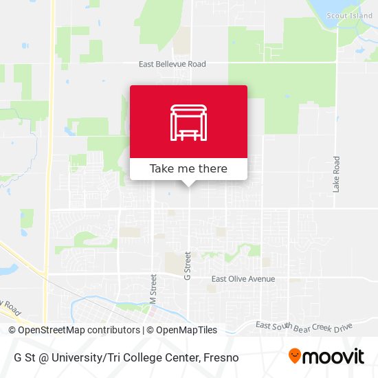 G St @ University / Tri College Center map