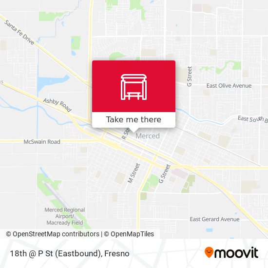 18th @ P St (Eastbound) map