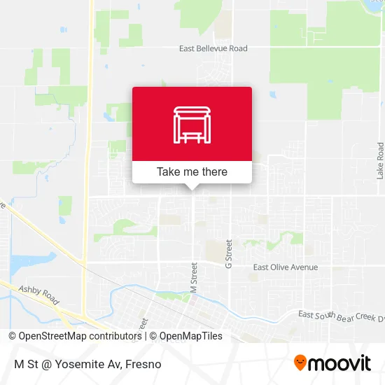 Mapa de M St @ Yosemite Av