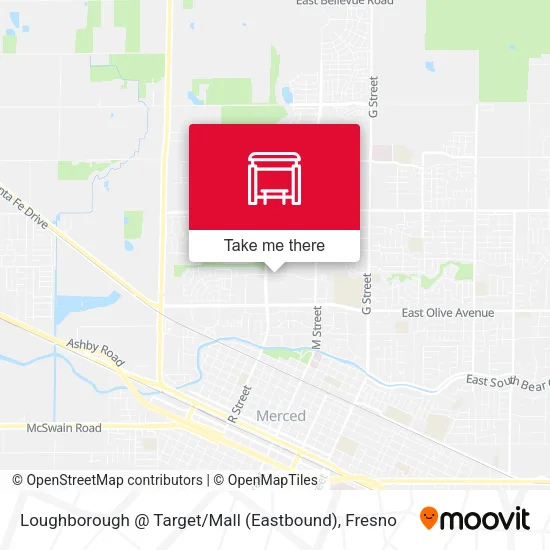 Mapa de Loughborough @ Target / Mall (Eastbound)