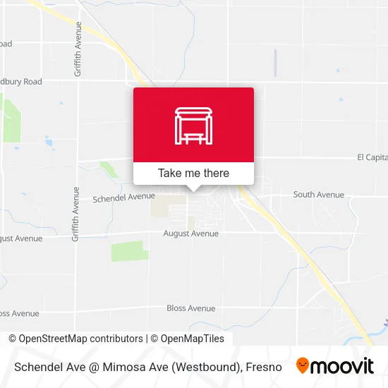Mapa de Schendel Ave @ Mimosa Ave (Westbound)