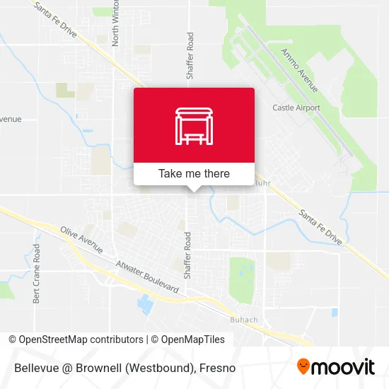 Bellevue @ Brownell (Westbound) map