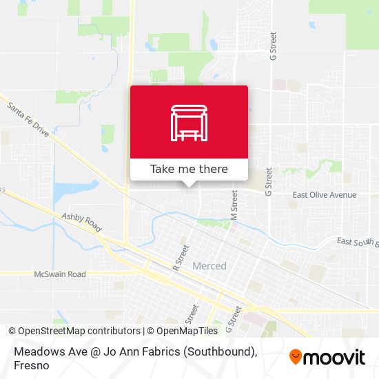Meadows Ave @ Jo Ann Fabrics (Southbound) map