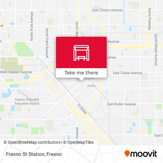 Fresno St Station map